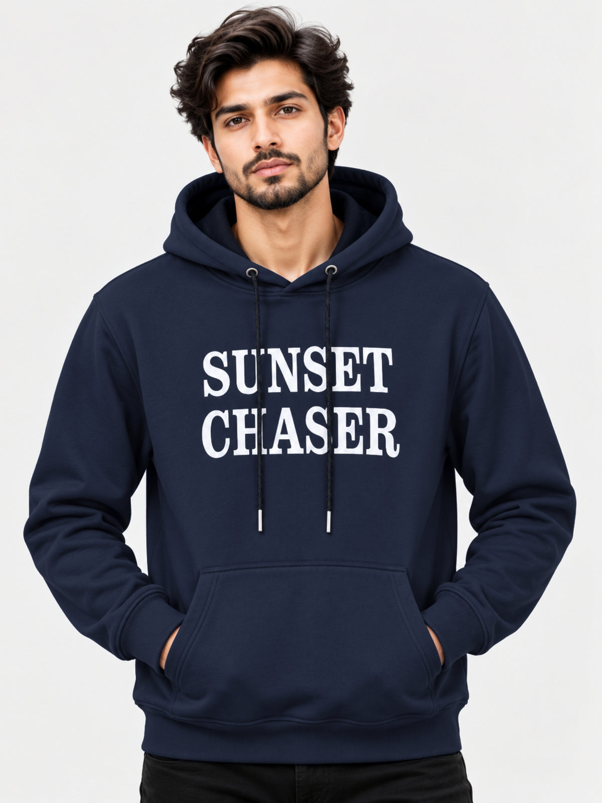 Men's "Sunset Chaser" Printed Fleece Hoodie