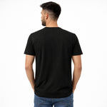 Men’s Premium Contrast Chest Stripe T-Shirt – Black