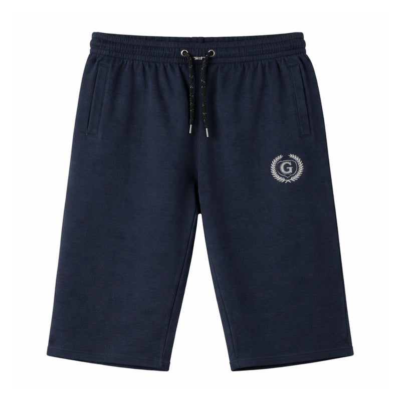 Men's Signature Emb. Three Quarter Shorts - Dark Navy