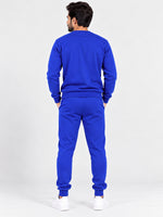 Men's Graphic Printed Fleece Co-Ord Set - Royal Blue