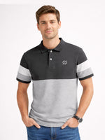 Men’s Premium Colorblock Polo Shirt – Mouse Gray