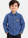 Boy's Elegant Stripped Fashion Full Sleeves Casual Shirt