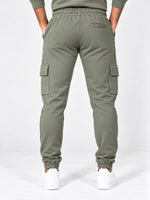 Hangree Signature Terry Cargo Trouser - Camo Green
