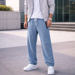 HG Classic Terry Loose Fit Trousers with Zipper Pockets - Slate Blue