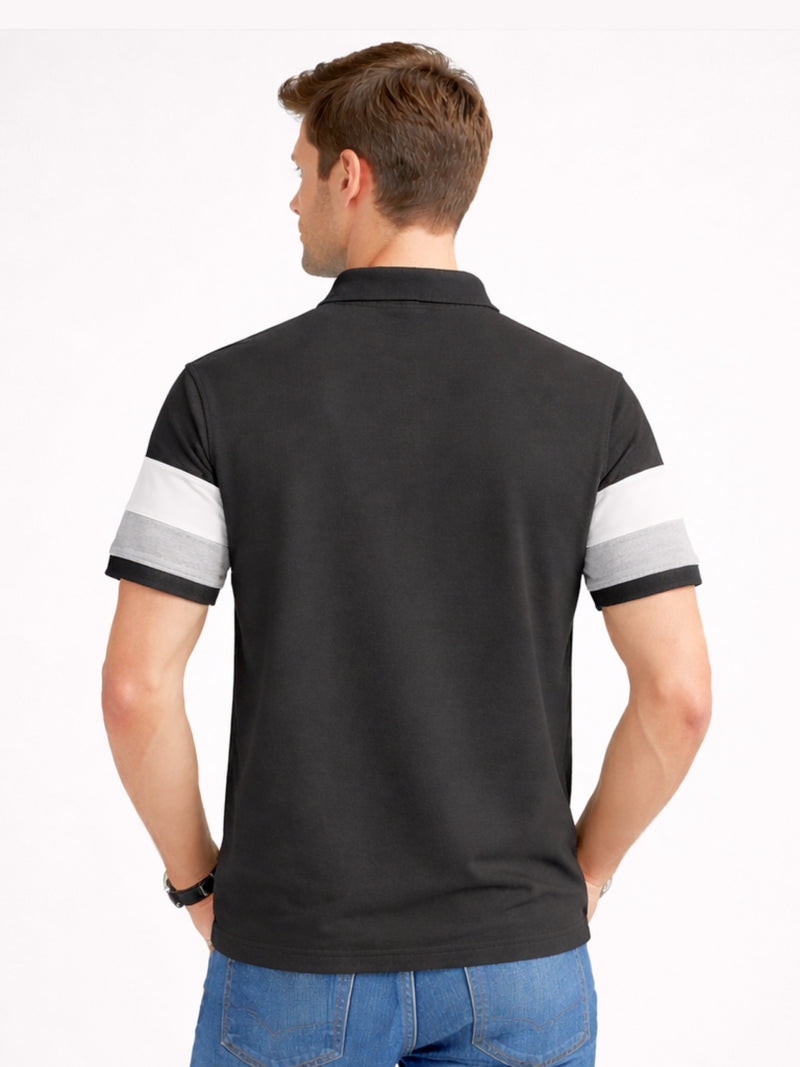 Men’s Premium Colorblock Polo Shirt – Mouse Gray