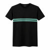 Men’s Premium Contrast Chest Stripe T-Shirt – Black