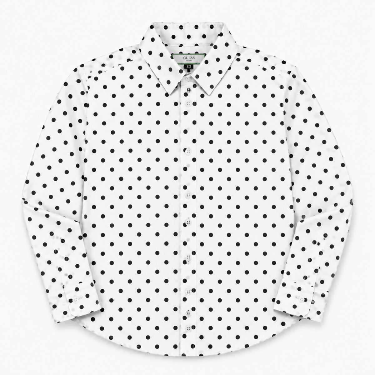 Boy's Polka Dots Printed Casual Shirt - White