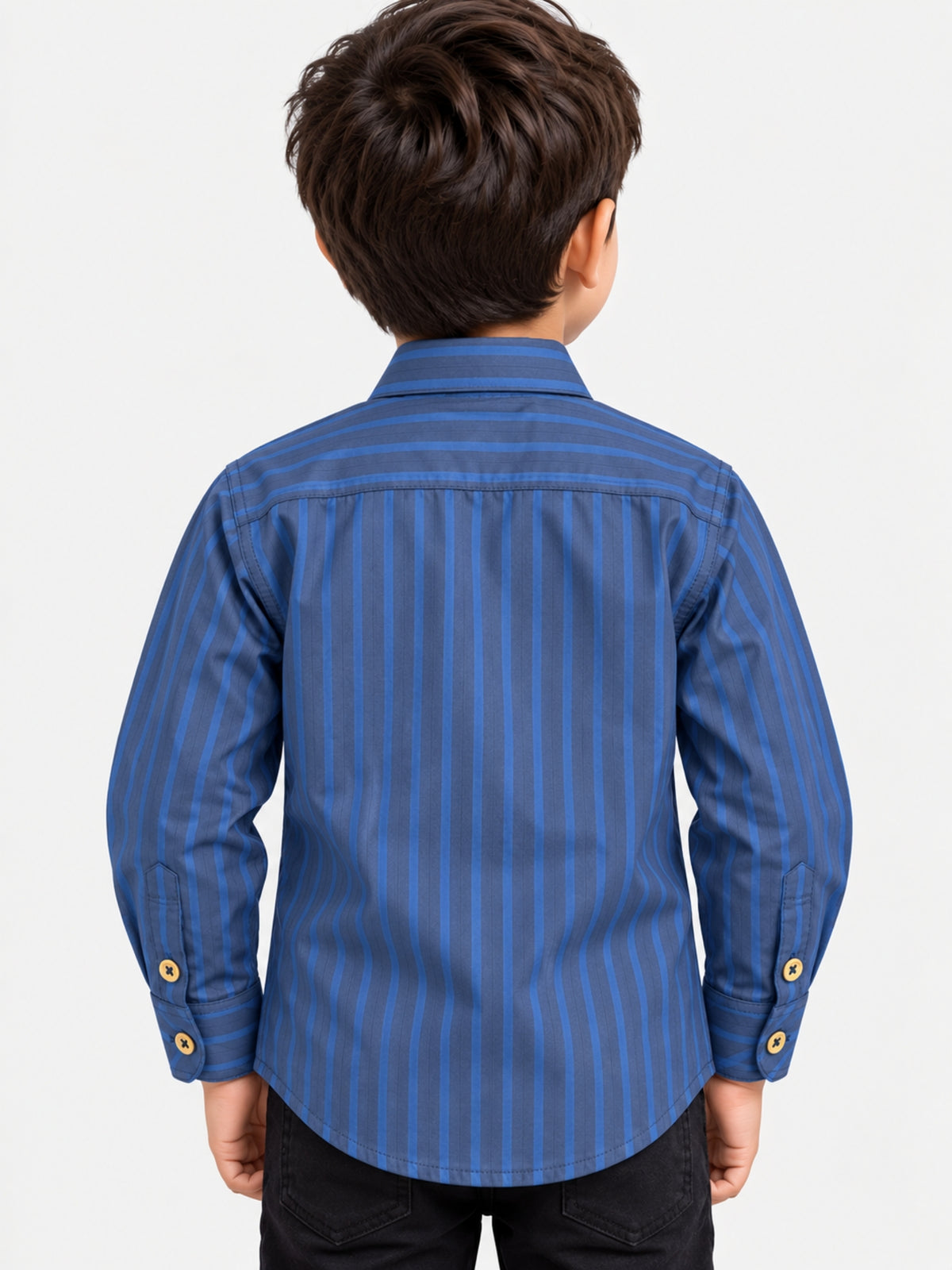 Boy's Elegant Stripped Fashion Full Sleeves Casual Shirt