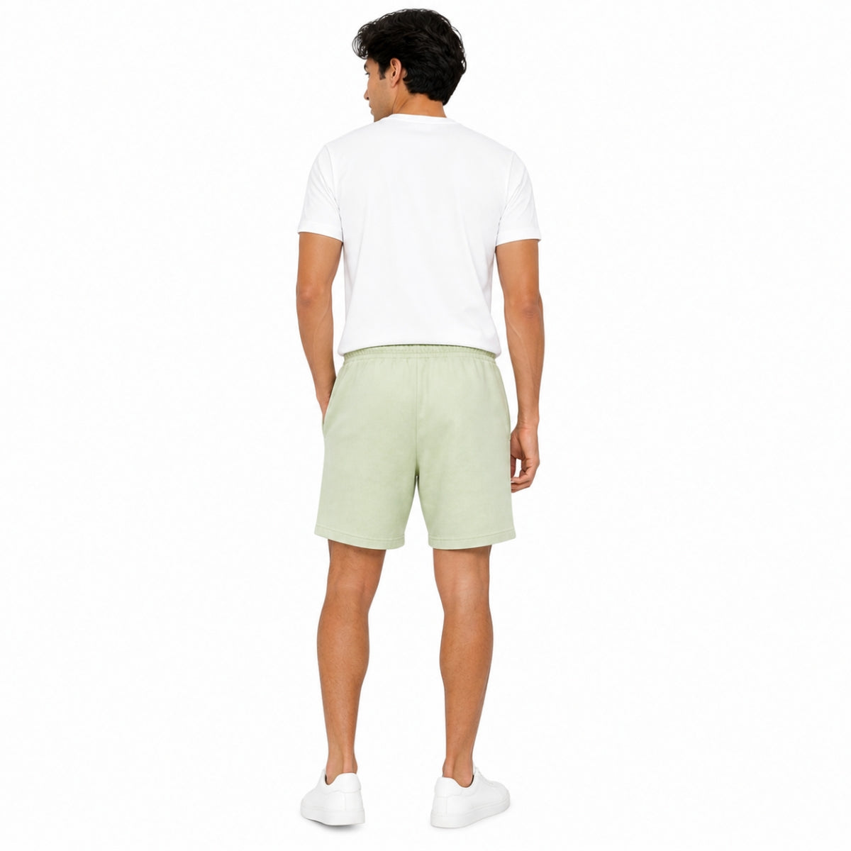 Men’s Classic Casual Two Quarter Shorts – Mist Green