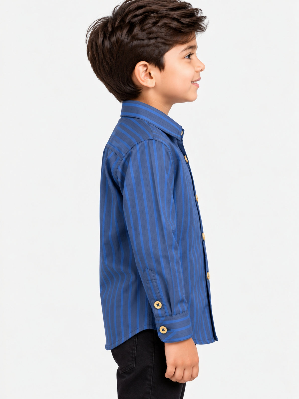 Boy's Elegant Stripped Fashion Full Sleeves Casual Shirt