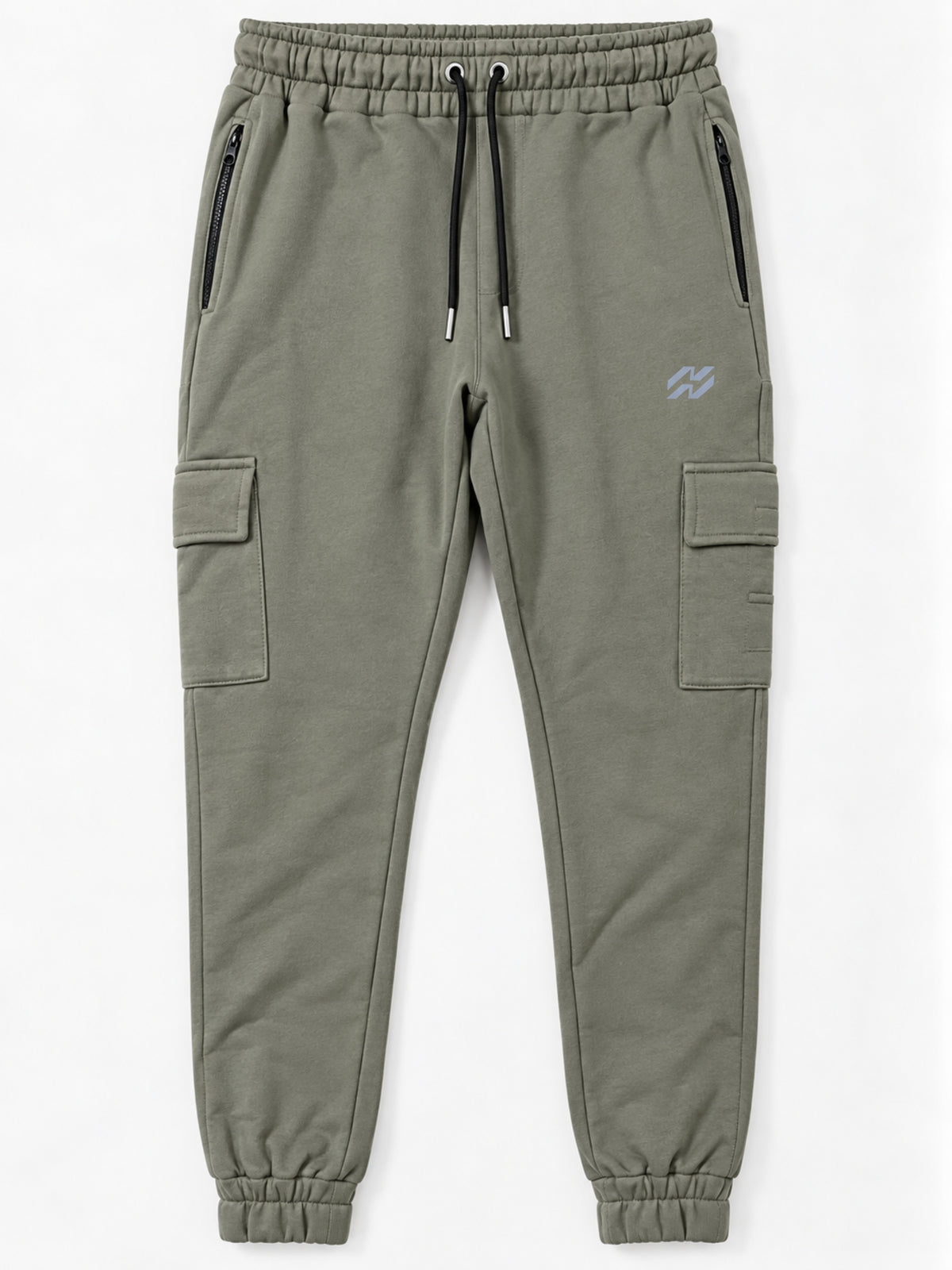 Hangree Signature Terry Cargo Trouser - Camo Green