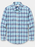 Men's Sky Blue Checkered Full Sleeves Casual Shirt