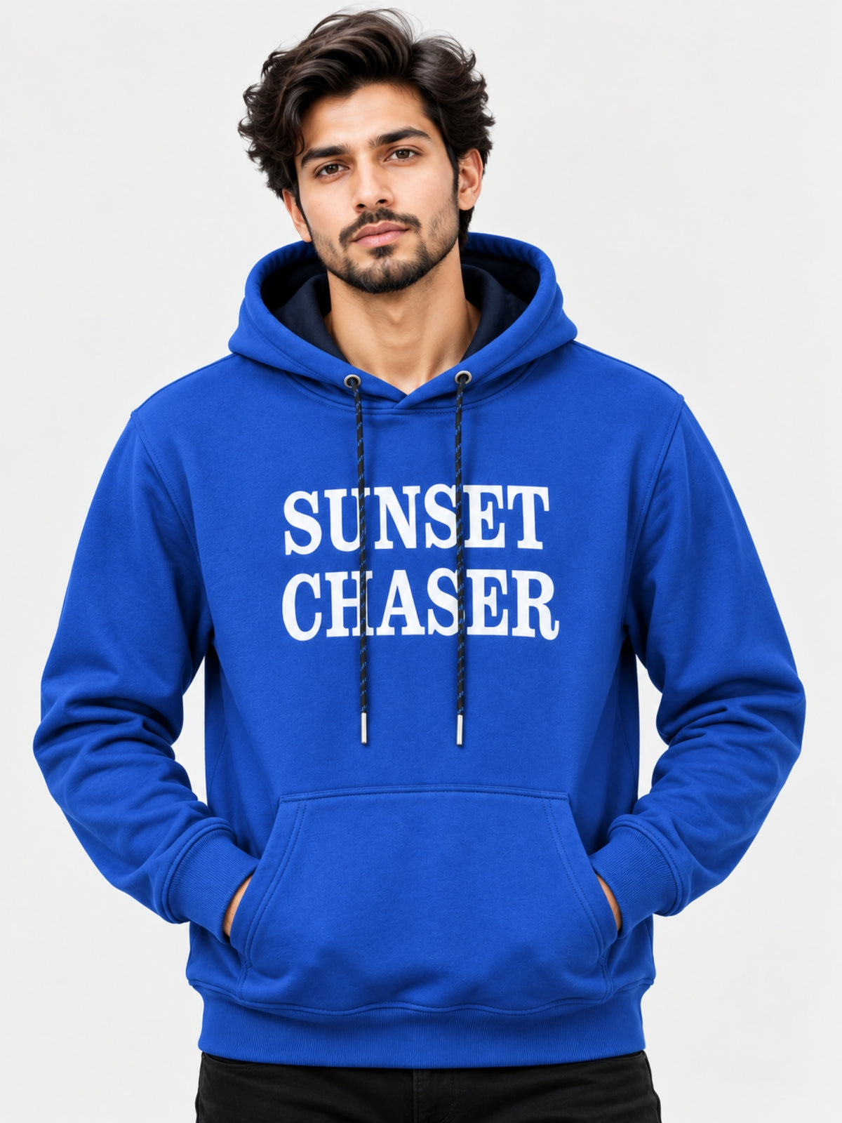 Men's "Sunset Chaser" Printed Fleece Hoodie