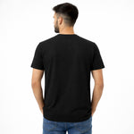 Men’s Premium Contrast Chest Stripe T-Shirt – Black