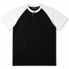 Men’s Casual Comfort Raglan Henley Tee Shirt – Black