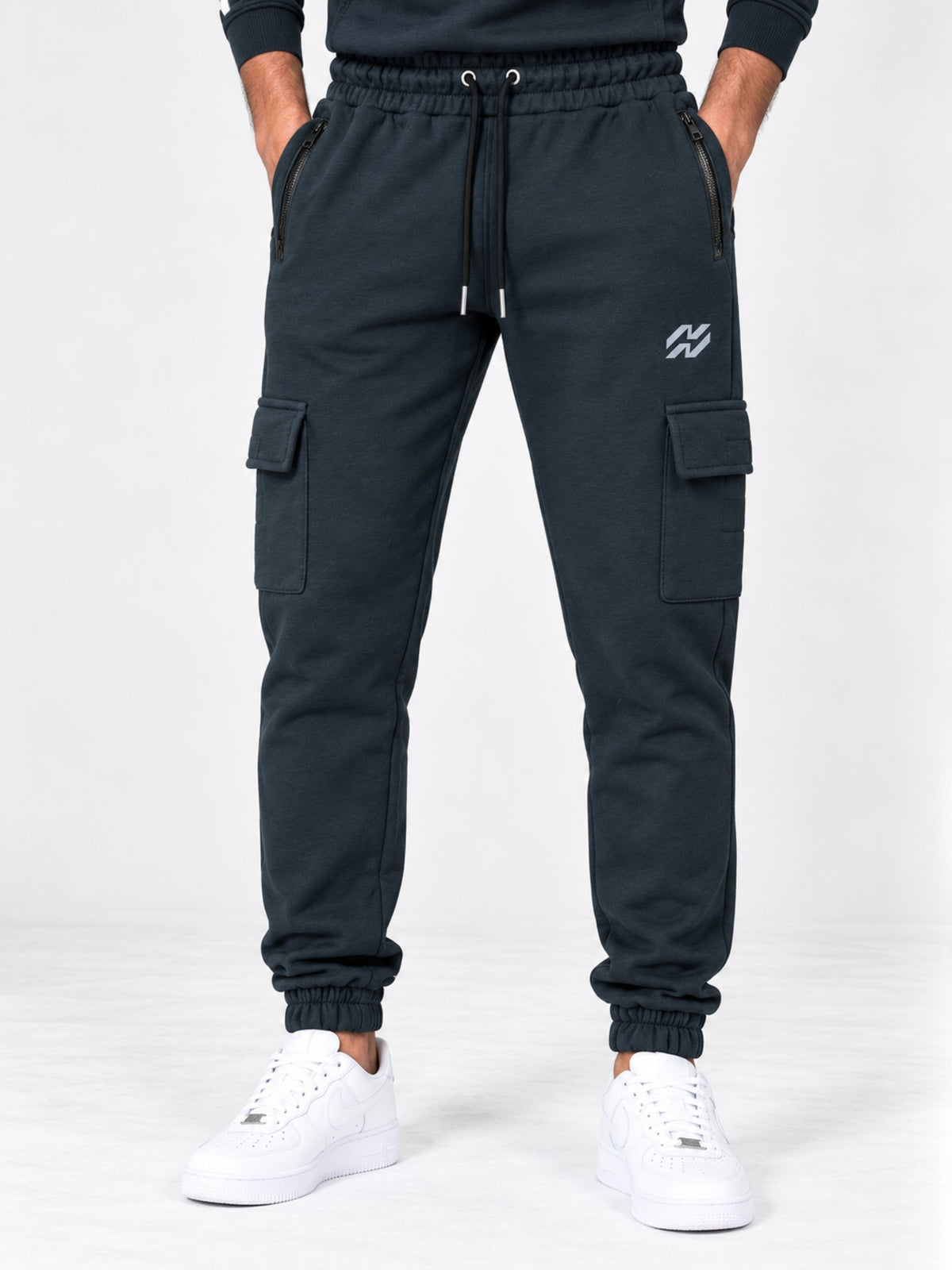 Hangree Signature Terry Cargo Trouser - Black