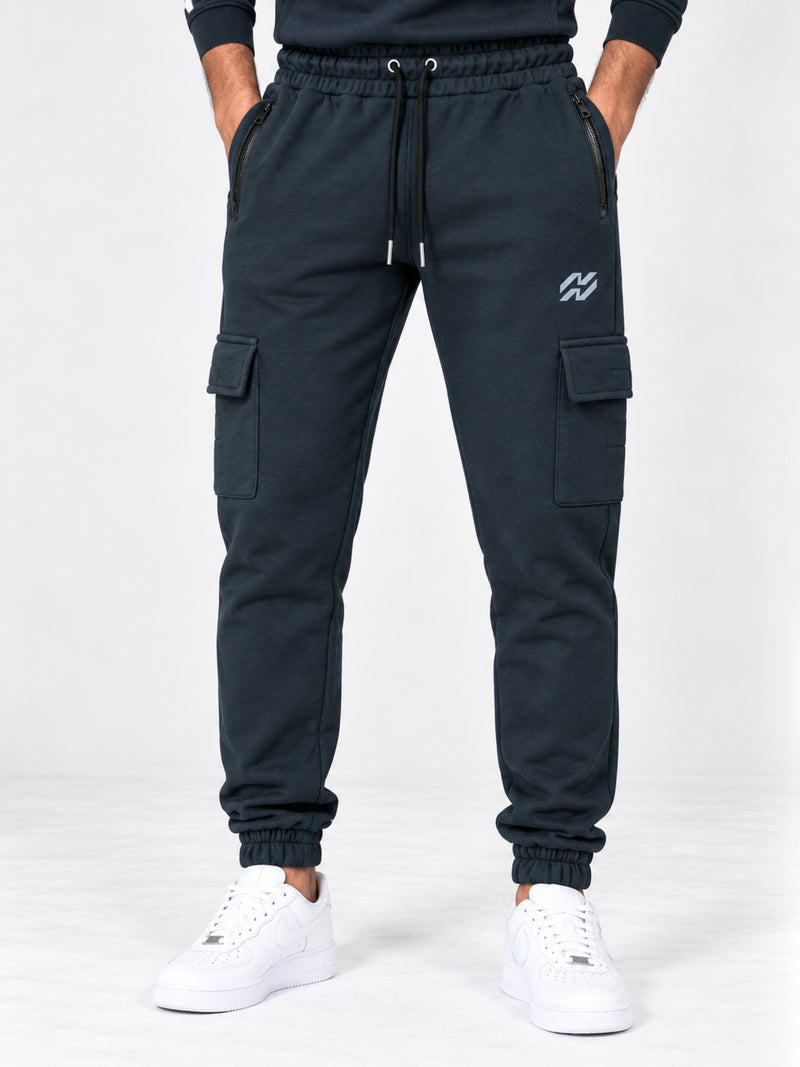 Hangree Signature Terry Cargo Trouser - Black