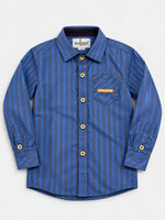 Boy's Elegant Stripped Fashion Full Sleeves Casual Shirt