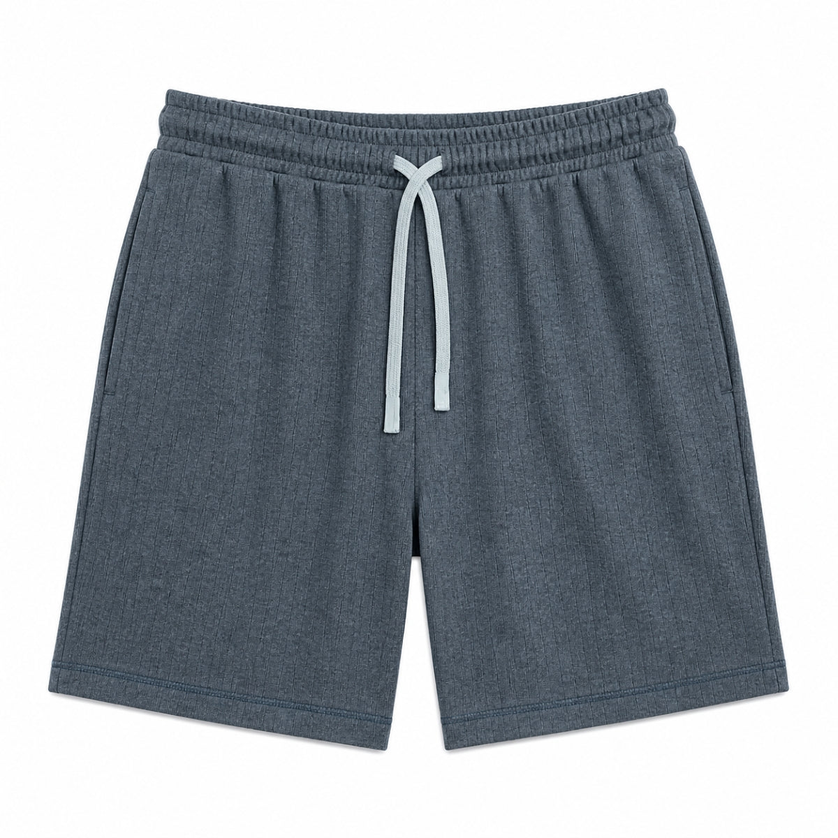 Men’s Classic Casual Two Quarter Shorts – Charcoal Blue
