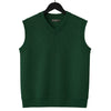 HG Men's Ribbed V-Neck Sleeveless Sweater - Palm Green
