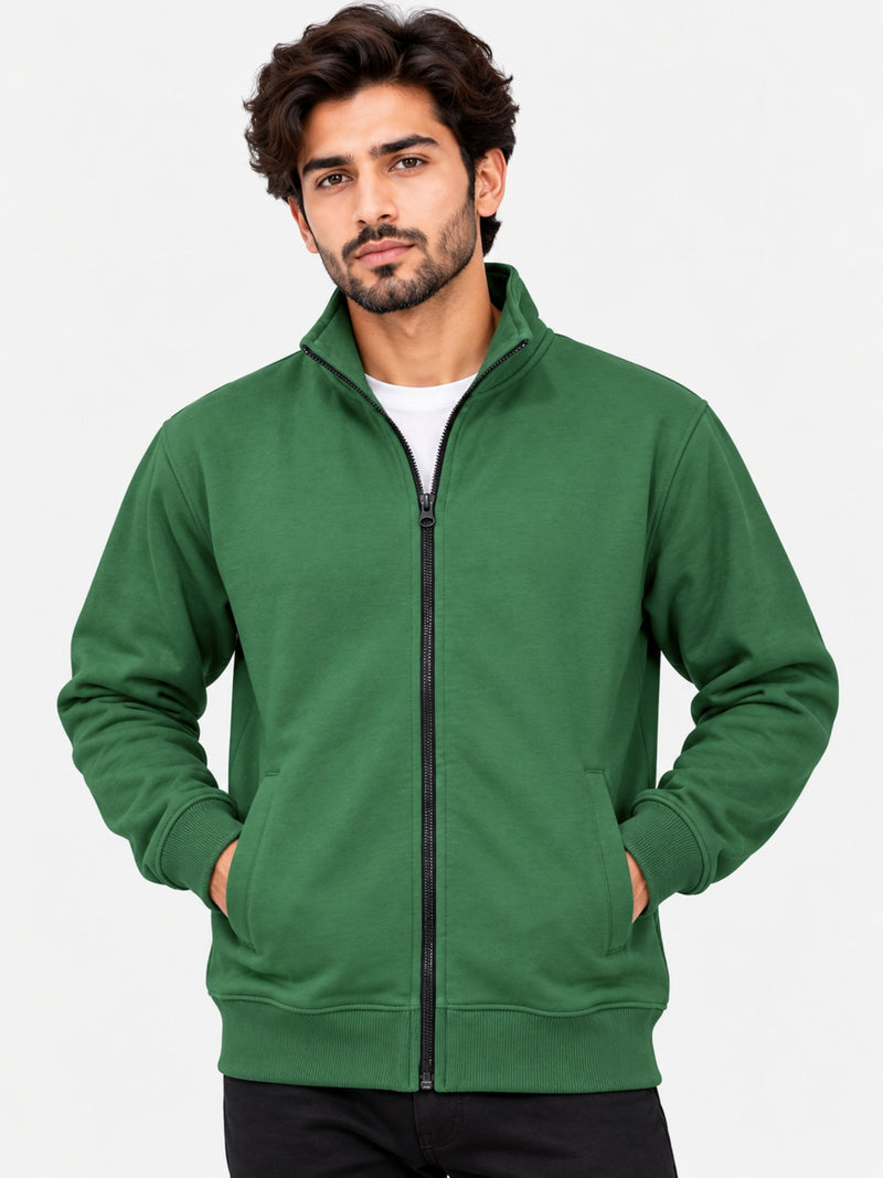 HG Classic Mock Neck Fleece Zipper Jacket - Glade Green