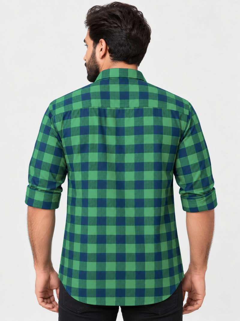 Men's Box Check Casual Shirt
