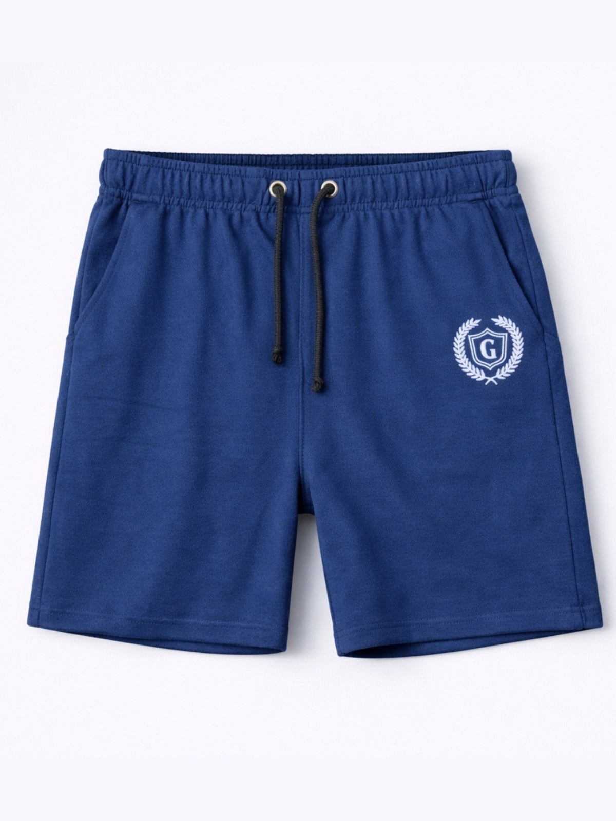 Men's Signature Emb. Two Quarter Terry Shorts - Navy