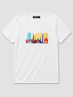 City Icon Embroidered Men Tee Shirt - White