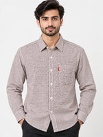 Men's Geometric Patterned Full Sleeves Casual Shirt