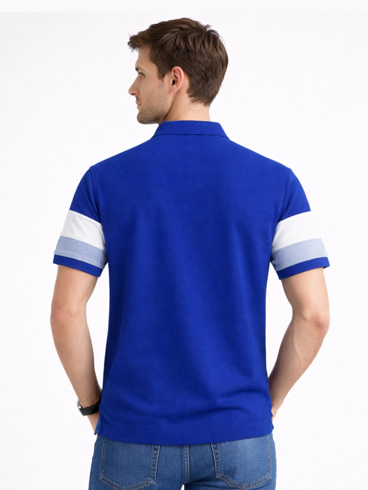 Men’s Premium Colorblock Polo Shirt – Royal Blue