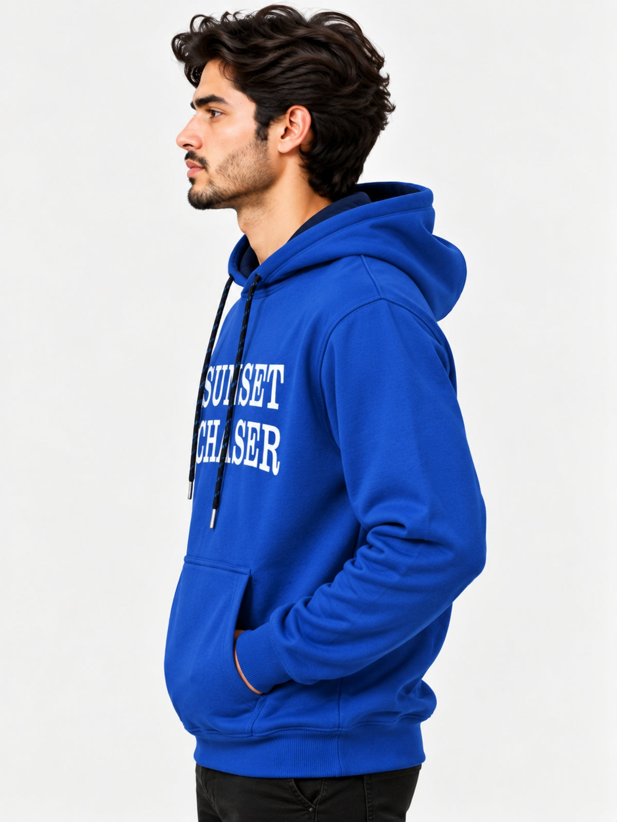 Men's "Sunset Chaser" Printed Fleece Hoodie