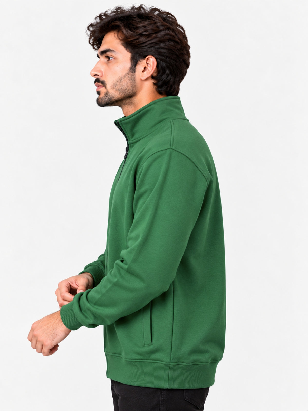 HG Classic Mock Neck Fleece Zipper Jacket - Glade Green