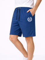 Men's Signature Emb. Two Quarter Terry Shorts - Navy