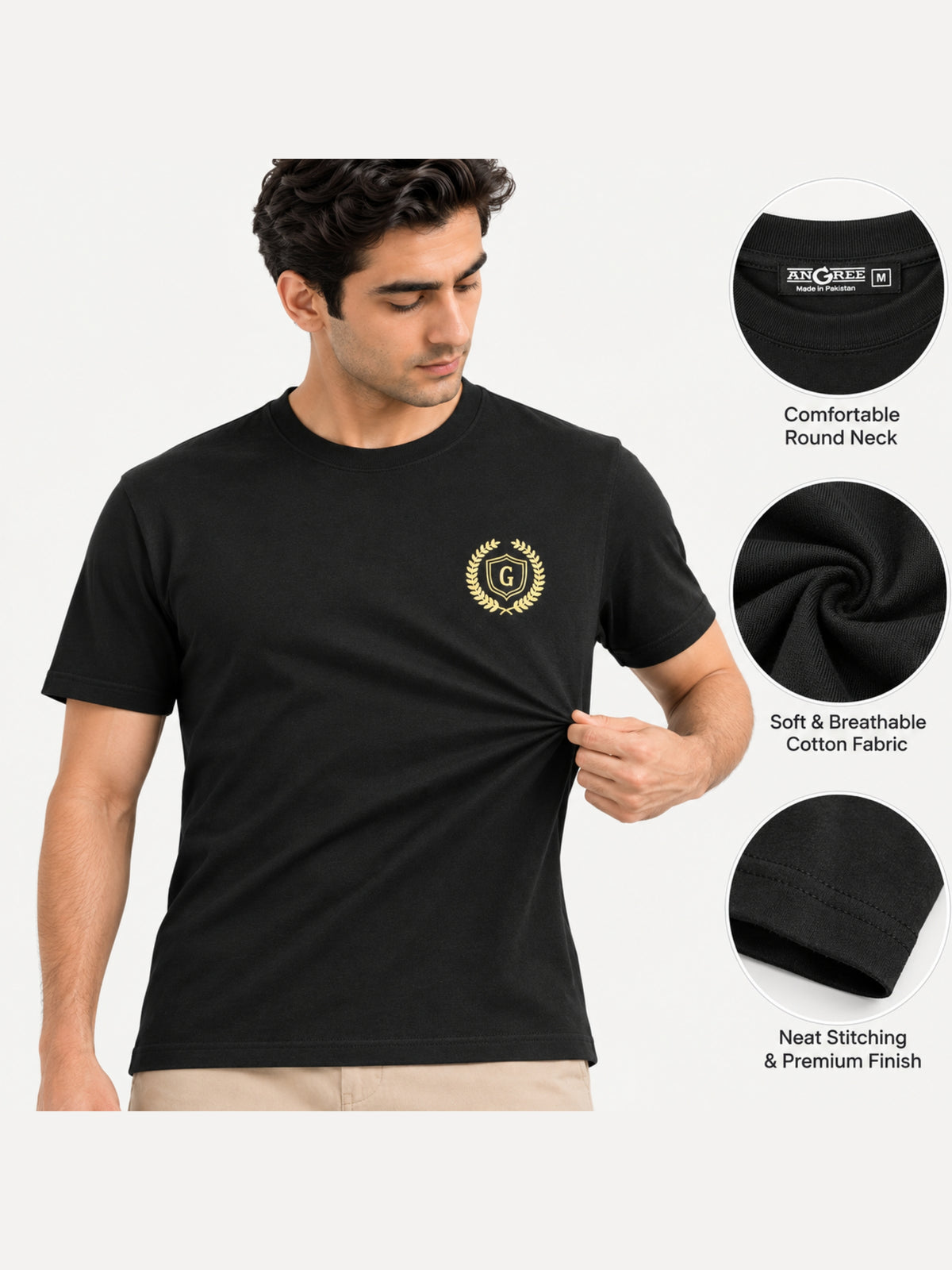 Men's Signature Crest Logo Cotton Jersey T-Shirt