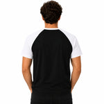 Men’s Casual Comfort Raglan Henley Tee Shirt – Black