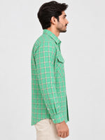 Men's Checkered Casual Shirt - Summer Green
