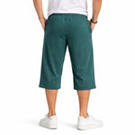 Men's Basic Summer Essential 3 Quarter Shorts - Forest Green