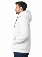 HG Men’s Luxury Quilted Pullover Hoodie – White Edition