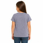 Girls’ Summer Flowers Graphic Printed T-Shirt – Storm Gray