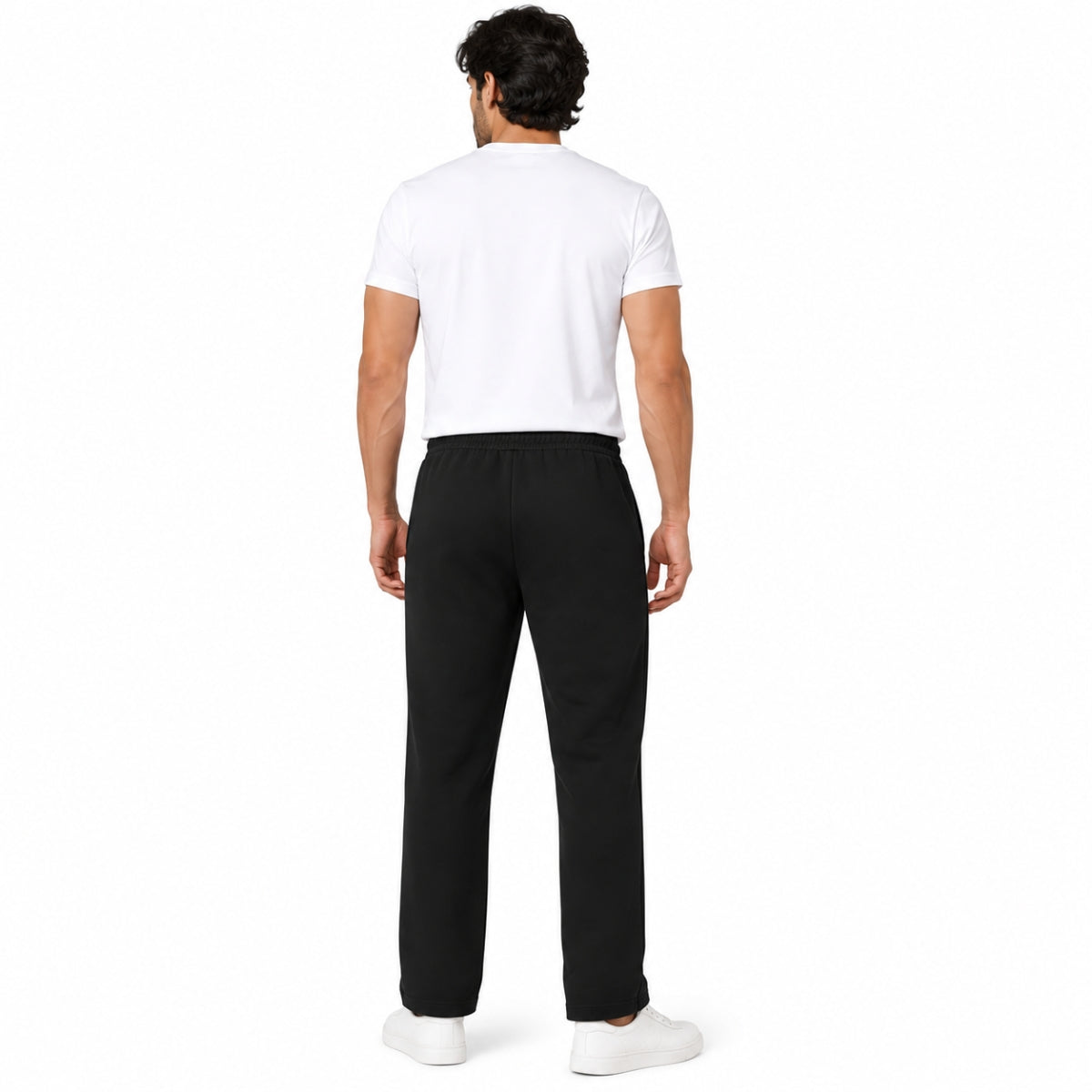 Men’s Everyday Comfort Terry Summer Trousers – Black