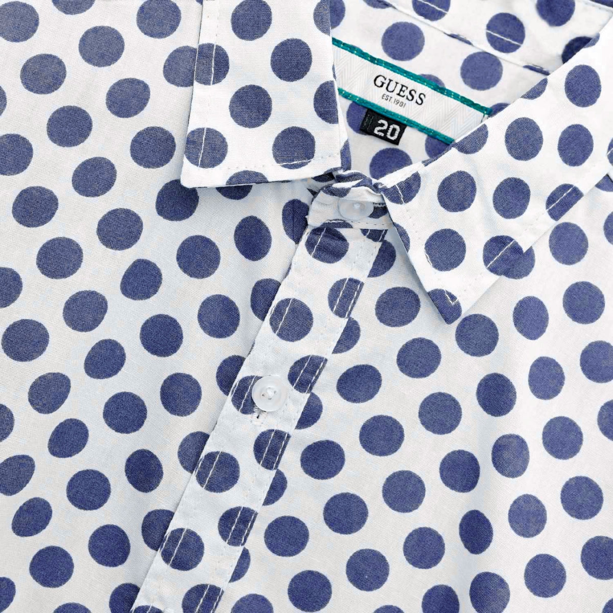 Boy's Polka Dots Printed Casual Shirt - Blue