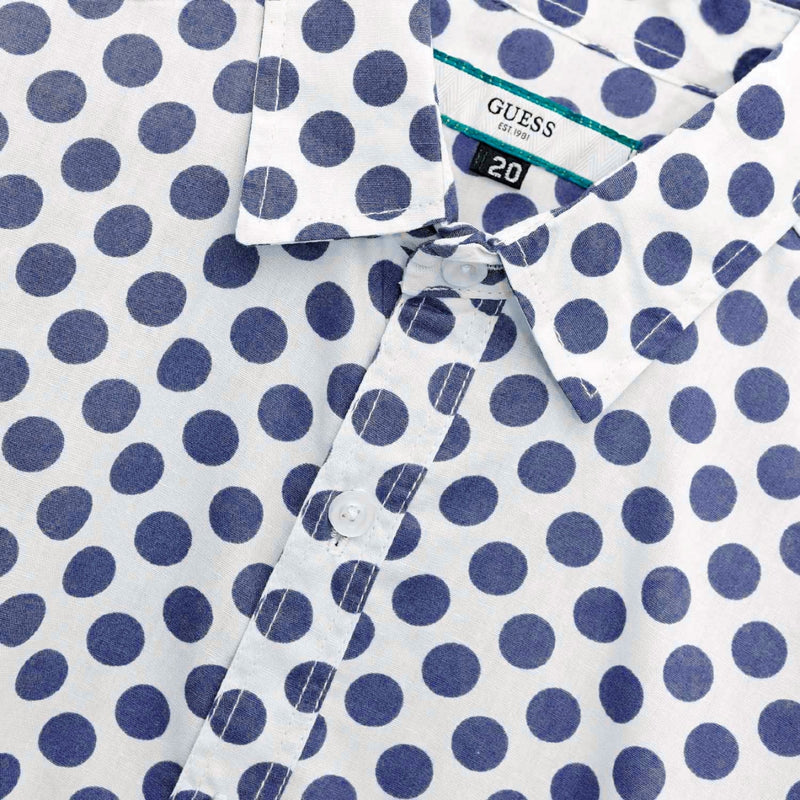 Boy's Polka Dots Printed Casual Shirt - Blue