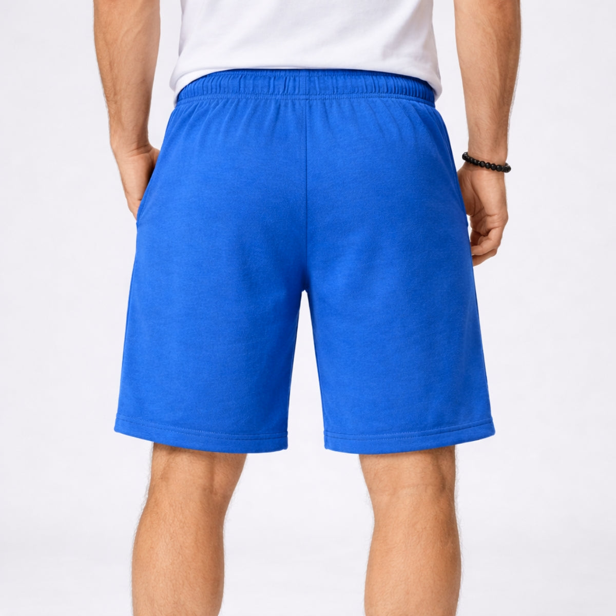 Men's Classic Casual Terry Two Quarter Shorts - Royal Blue
