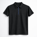 Men’s Premium Poly Wear Half-Zip Polo Shirt – Black