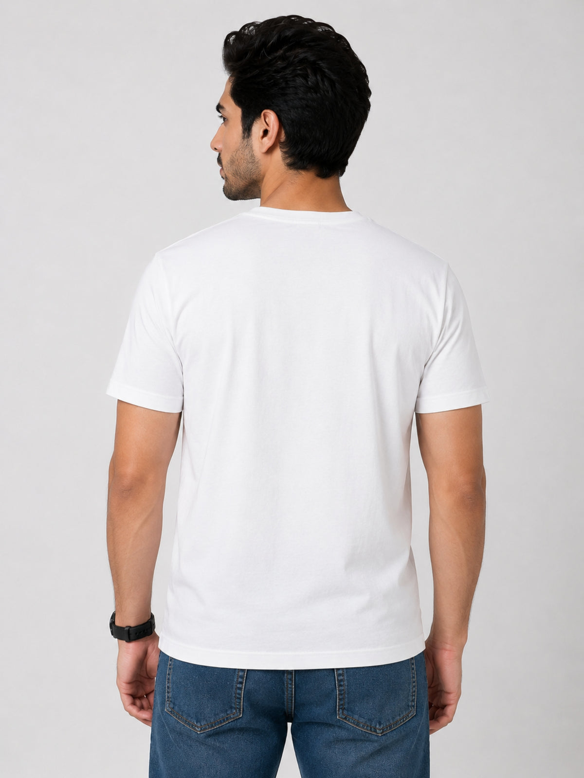 City Icon Embroidered Men Tee Shirt - White