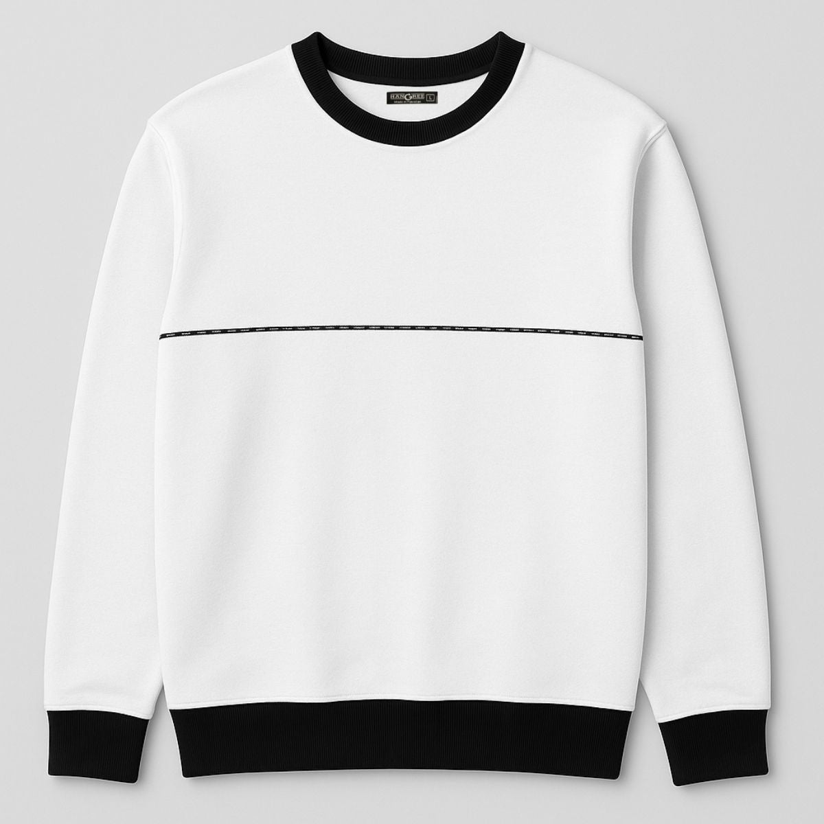 HG Combo Interlock Sweat Shirt - White