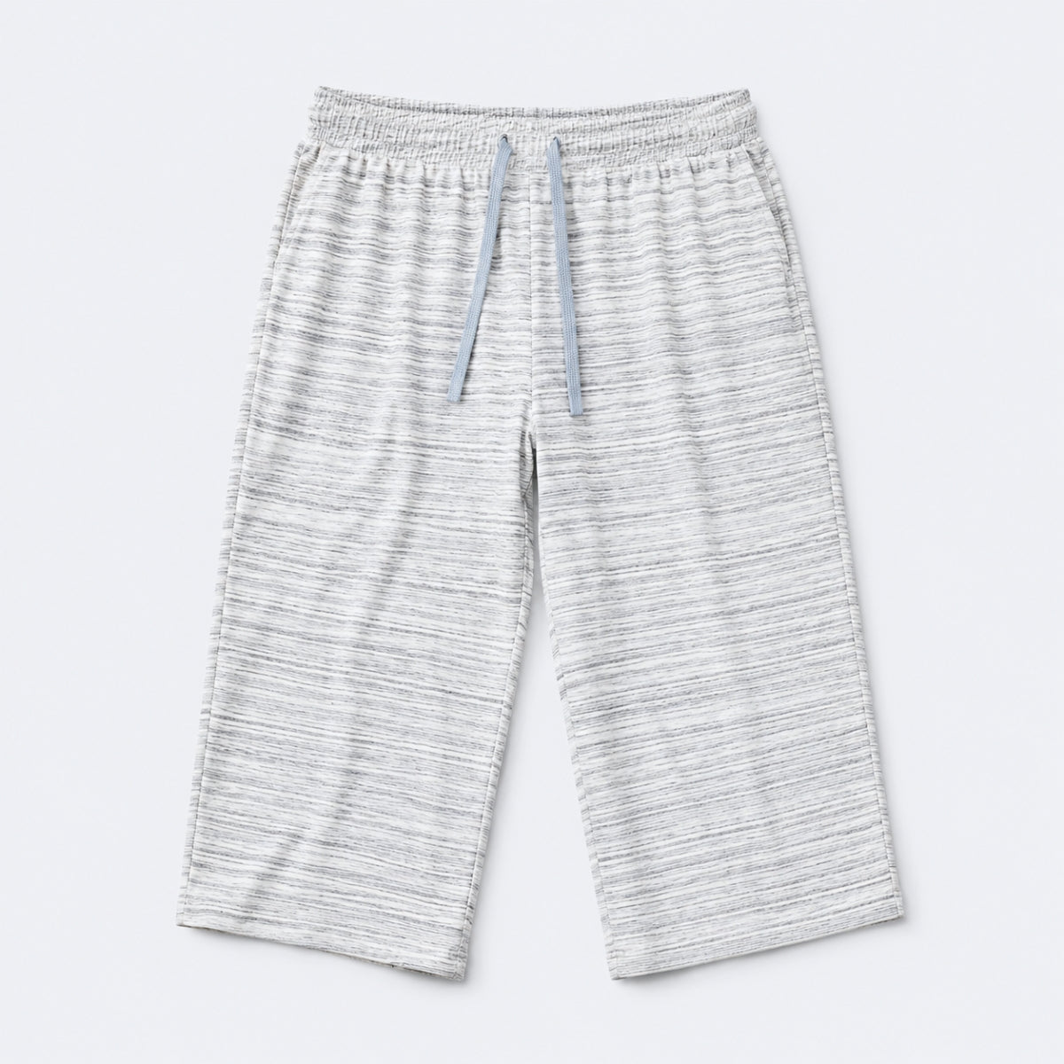 Men's Basic Summer Essential 3 Quarter Shorts - Melange White