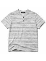 Men's Exclusive Melange Henley T-Shirt - White