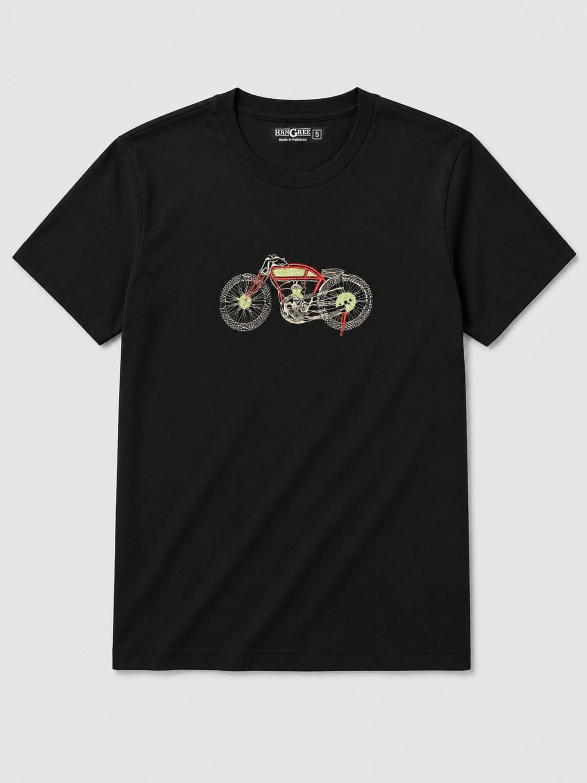 Harley Davidson Embroidered Men Tee Shirt - Black