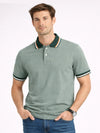 Men’s Premium Contrast Collar Polo Shirt – Spanish Green